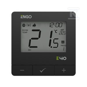Regulator temperatury Internetowy E40-230B, natynkowy, programowany, ZigBee/868MHz, 230V, czarny 932312904 Regulator temperatury Internetowy E40-230B, natynkowy, programowany, ZigBee/868MHz, 230V, czarny 932312904