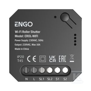 Sterownik Rolet, ENGO EROL-WIFI, do systemu ENGO Smart, czarny, Wi-Fi 932313963 Sterownik Rolet, ENGO EROL-WIFI, do systemu ENGO Smart, czarny, Wi-Fi 932313963