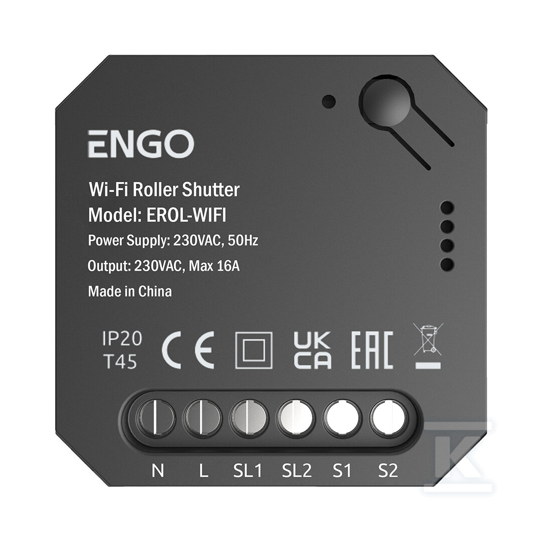 Sterownik Rolet, ENGO EROL-WIFI, do systemu ENGO Smart, czarny, Wi-Fi 932313963 - obrazek 1
