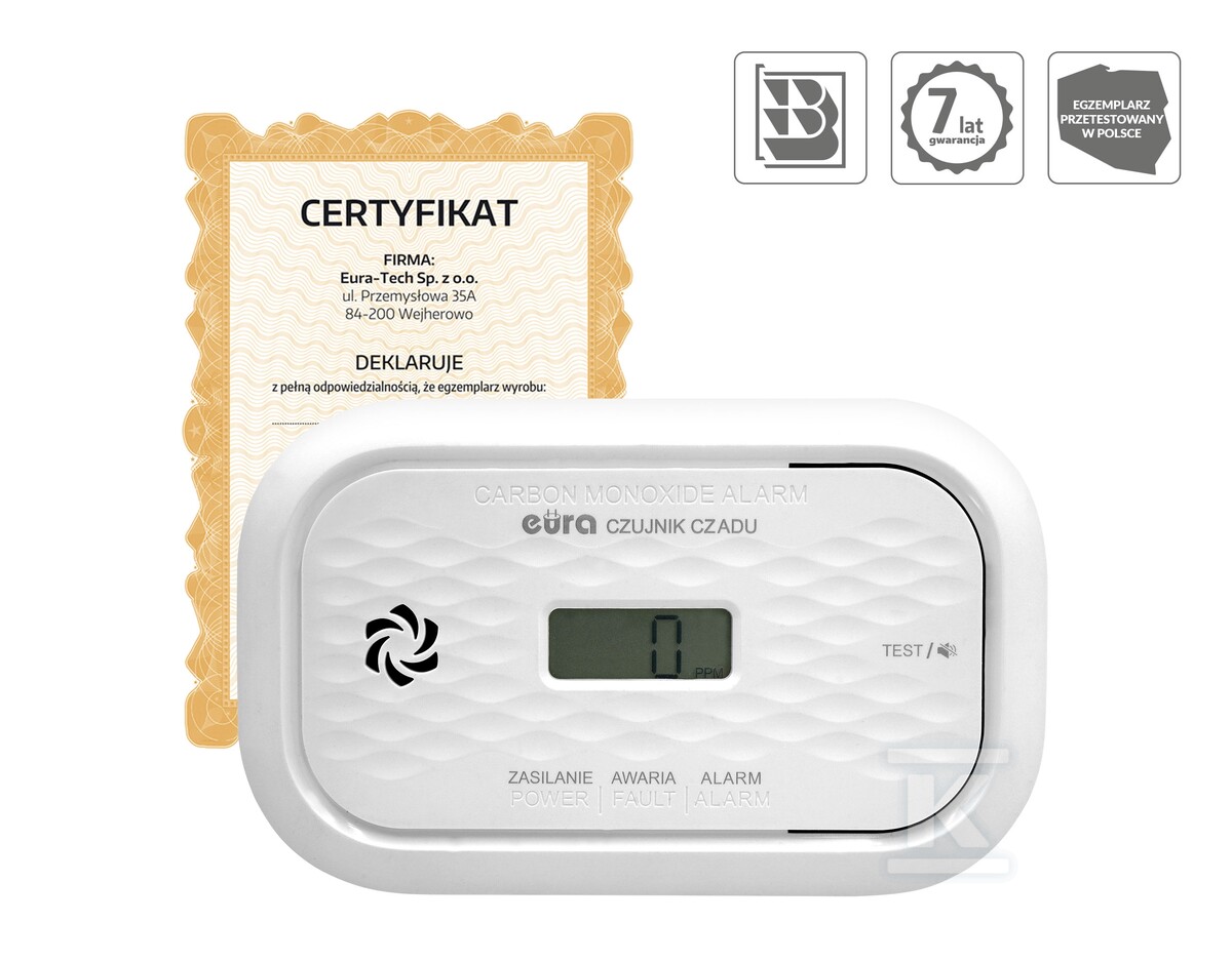 Czujnik czadu EURA CD-72A2v7300/B A21A456