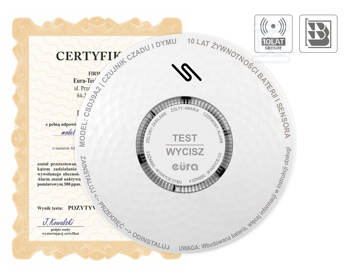 Czujnik czadu i dymu EURA CSD-39A2 A21A439