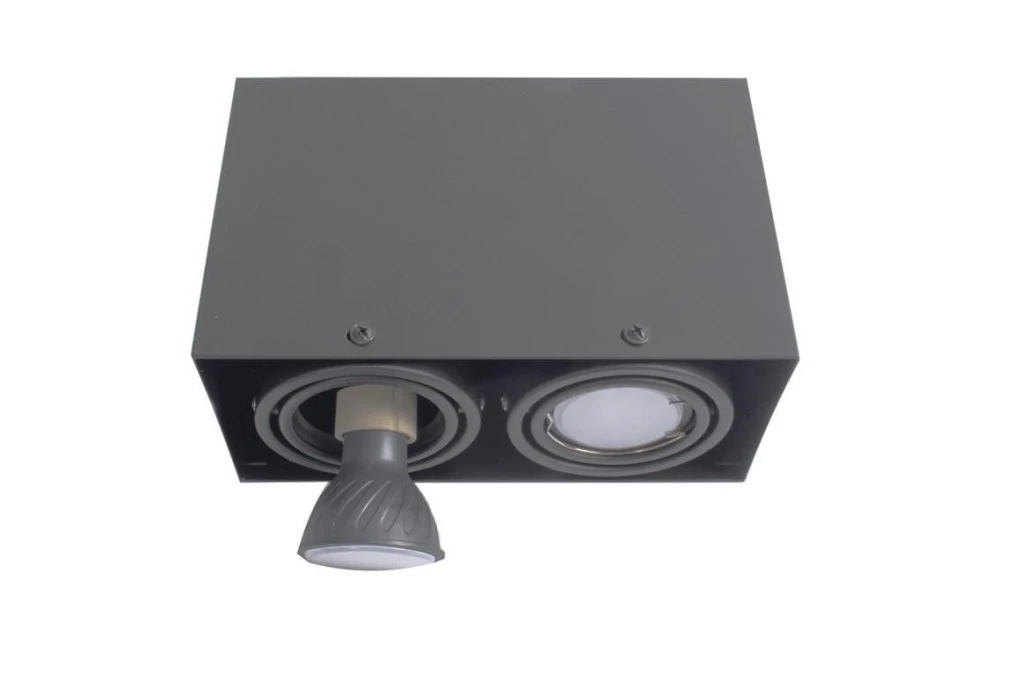 LAMPA SUFITOWA BLOCCO SZARY 2x7W GU10 LED ML843 Milagro - obrazek 3