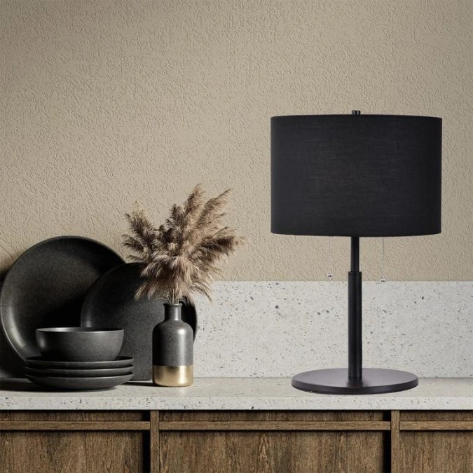 Lampa stołowa Fogo 2xE27 czarna LP‑0304/2T BK Light Prestige - obrazek 3