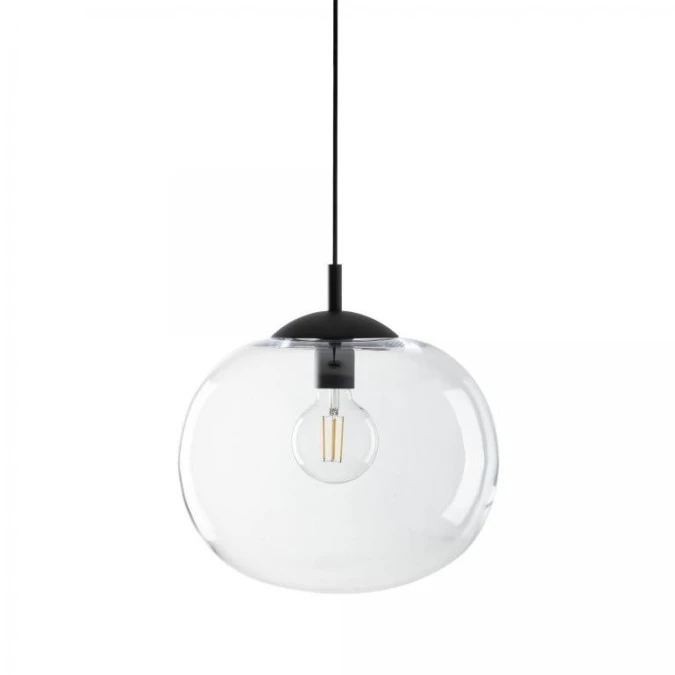 Lampa wisząca ze szklanym kloszem VIBE czarna 1xE27 4818 TK Lighting - obrazek 2