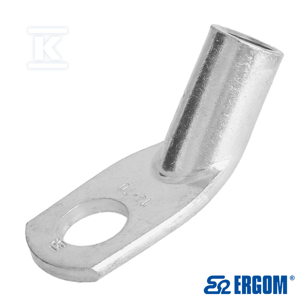Końcówka rurowa oczkowa miedziana cynowana 45 stopni K45R 70/14 (100 SZT.) E11KM-01050103400 - obrazek 1