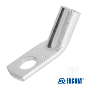 Końcówka rurowa oczkowa miedziana cynowana 45 stopni K45R 95/14 (10 SZT.) E11KM-01050104002 Końcówka rurowa oczkowa miedziana cynowana 45 stopni K45R 95/14 (10 SZT.) E11KM-01050104002