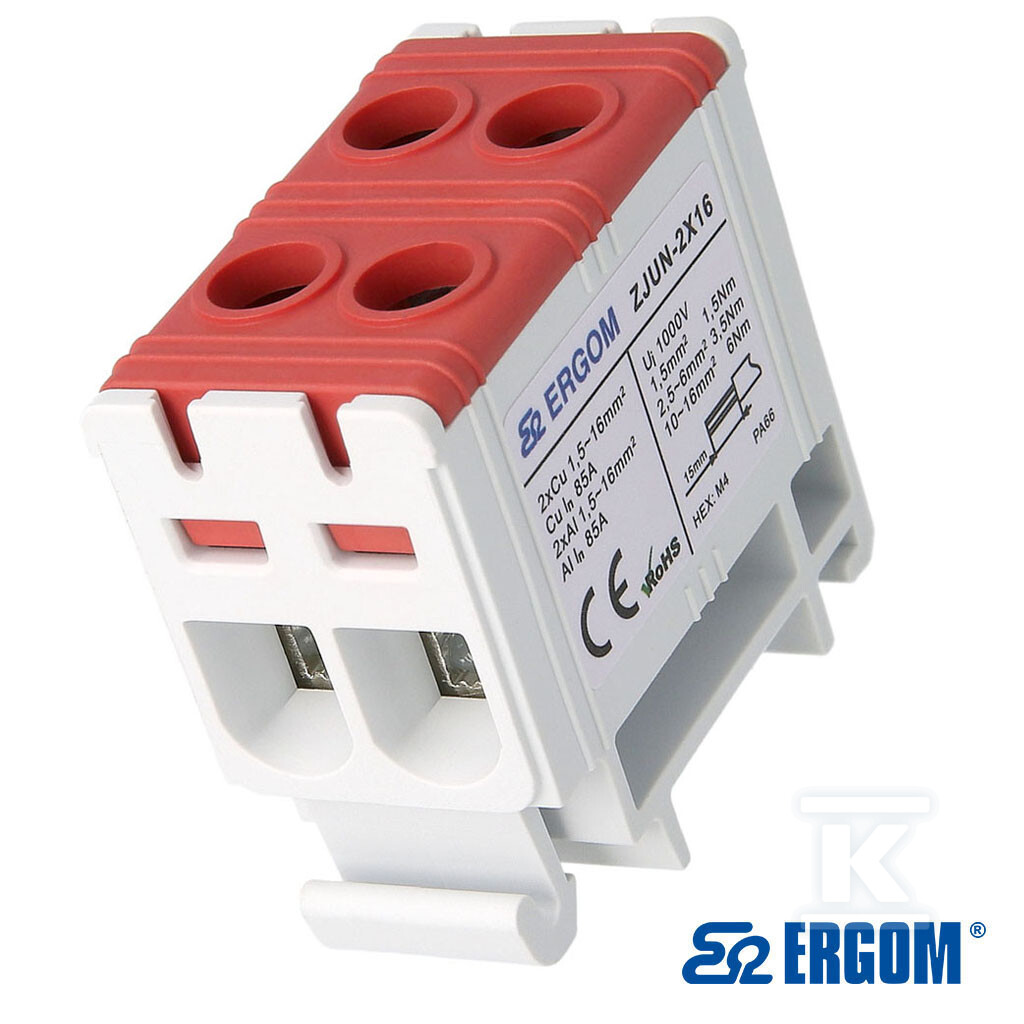 Złączka montażowa ZJUN-2x16/ czerwony=14SZT R34RR-07010020103 - obrazek 1