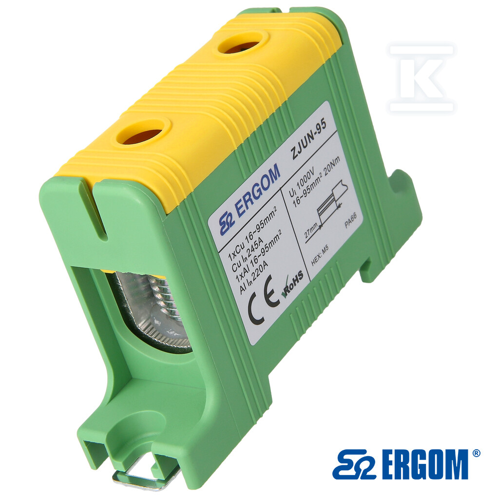 Złączka montażowa ZJUN-95 żółTO/zielONY=8SZT R34RR-07020000803 - obrazek 1