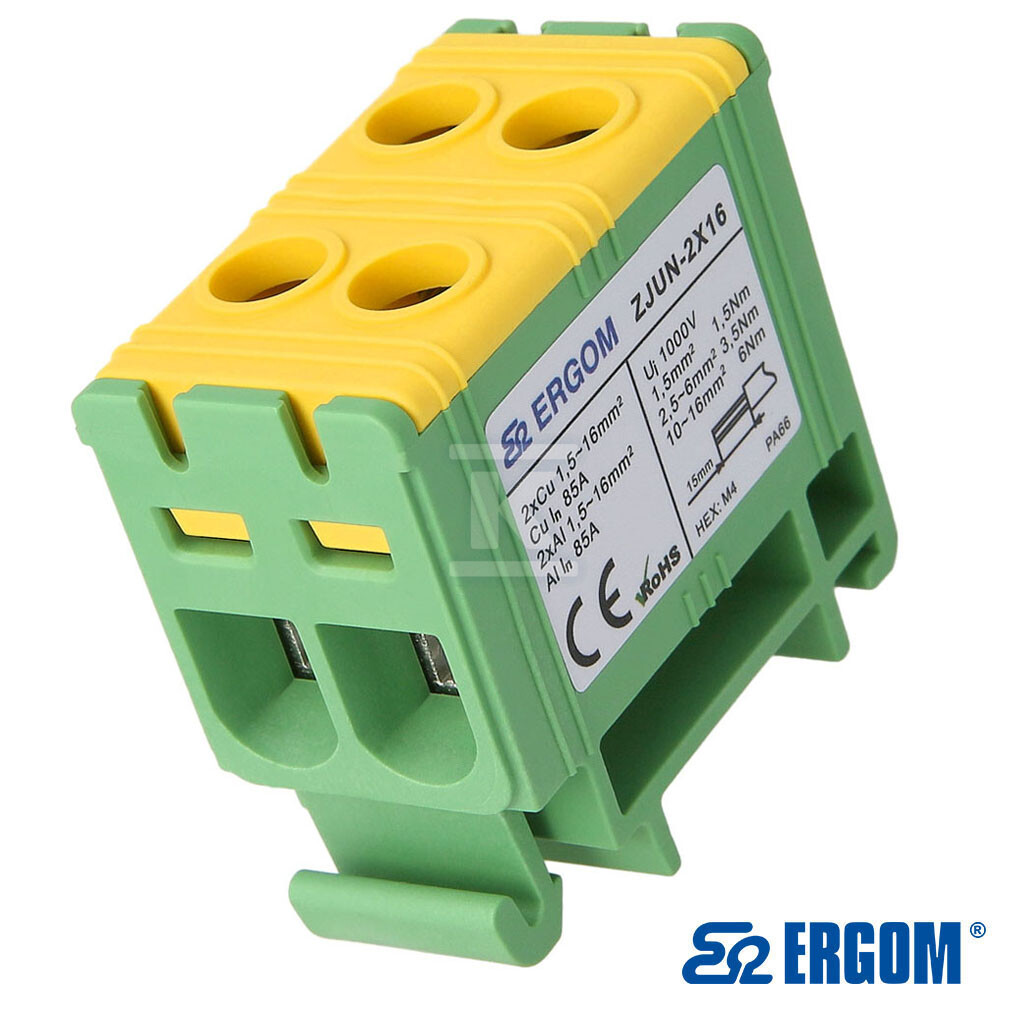 Złączka montażowa ZJUN-2x16 żółTO/zielONY=14SZT R34RR-07020001943 - obrazek 1