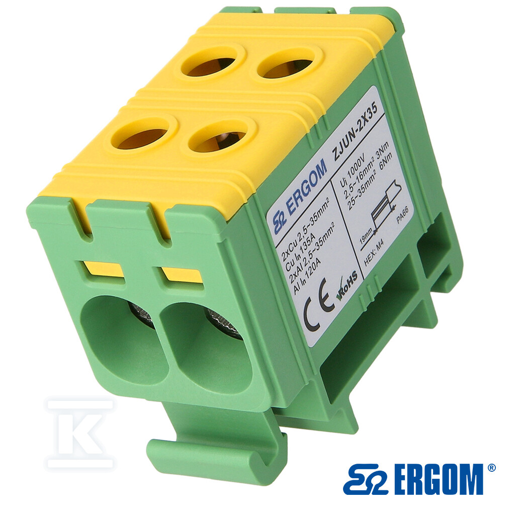 Złączka montażowa ZJUN-2x35 żółTO/zielONY=12SZT R34RR-07020001983 - obrazek 1