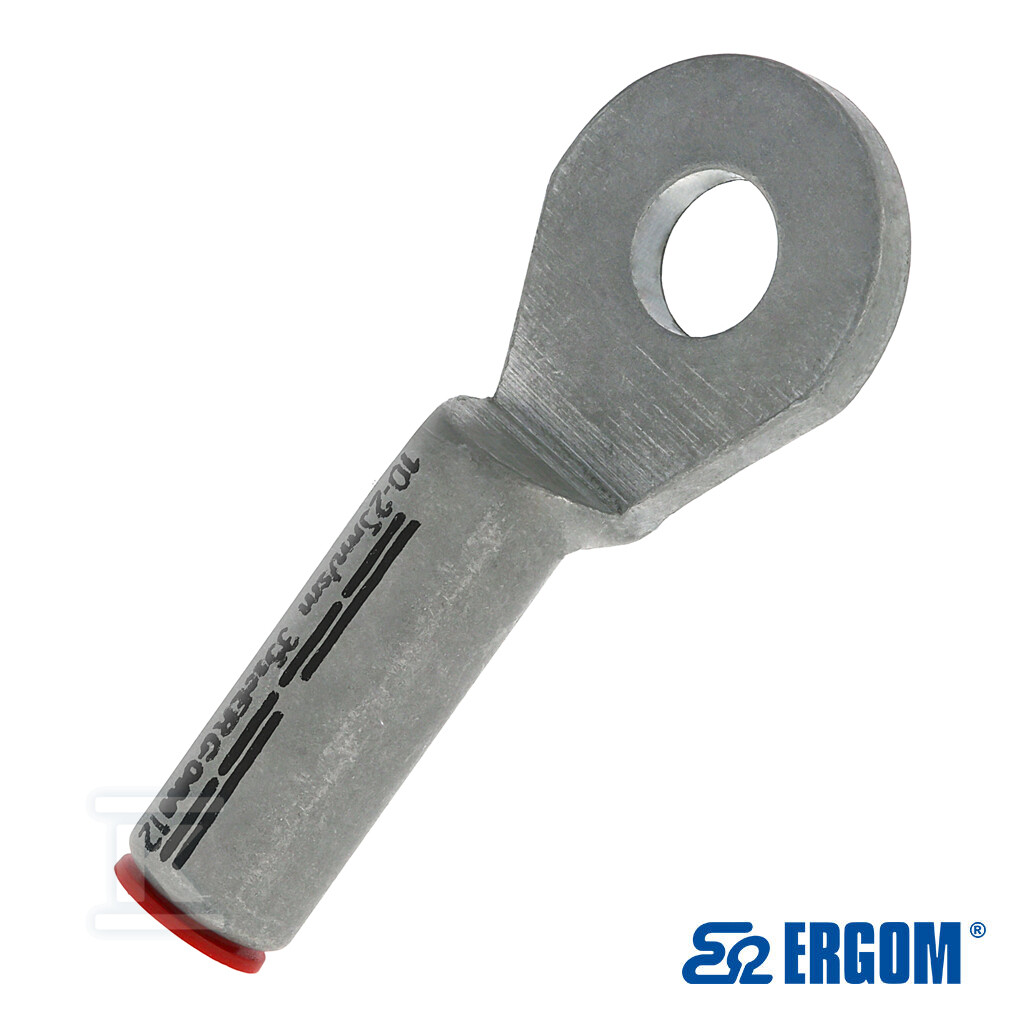 Końcówka rurowa oczkowa aluminiowa szczelna KRA 25/10 (10 SZT.) E12KA-01010100502 - obrazek 1
