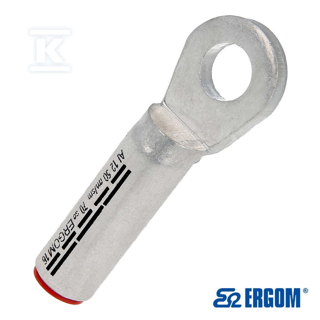 Końcówka rurowa oczkowa aluminiowa szczelna KRA 50/12 (10 SZT.) E12KA-01010101302 - obrazek 1