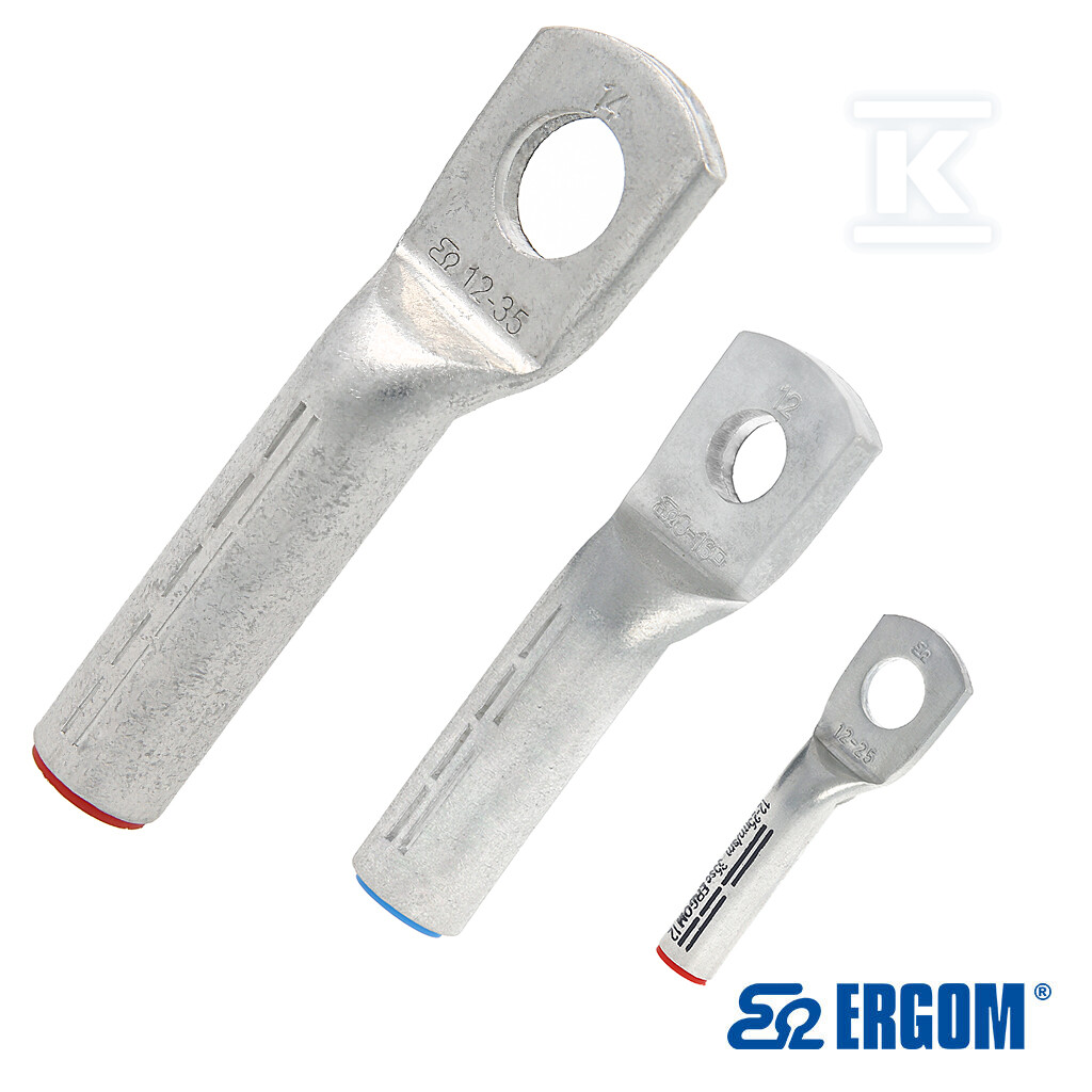 Końcówka rurowa oczkowa aluminiowa według DIN KDA 50/8 (100 SZT.) E12KA-01030101300 - obrazek 1