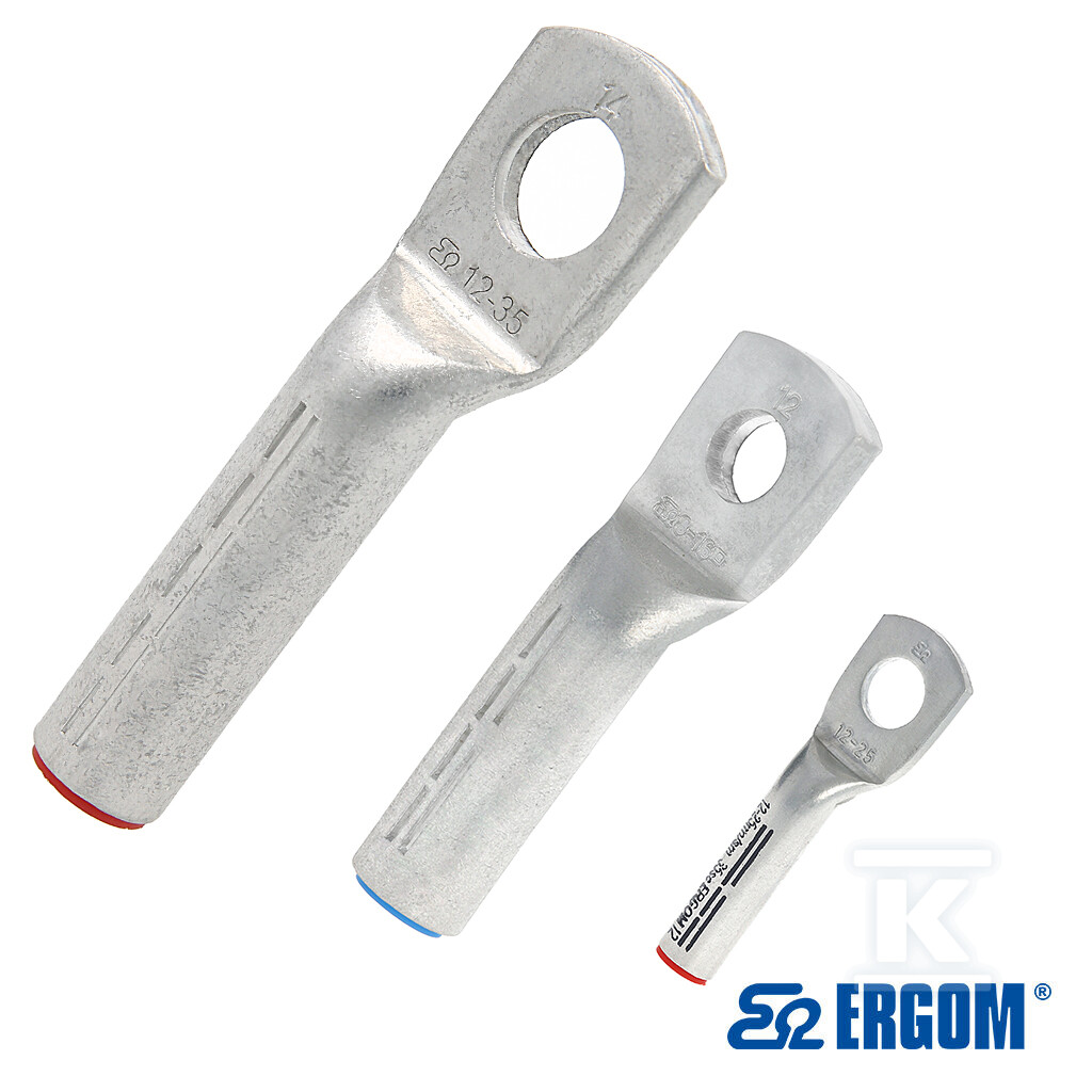 Końcówka rurowa oczkowa aluminiowa według DIN KDA 185/12 (10 SZT.) E12KA-01030103502 - obrazek 1