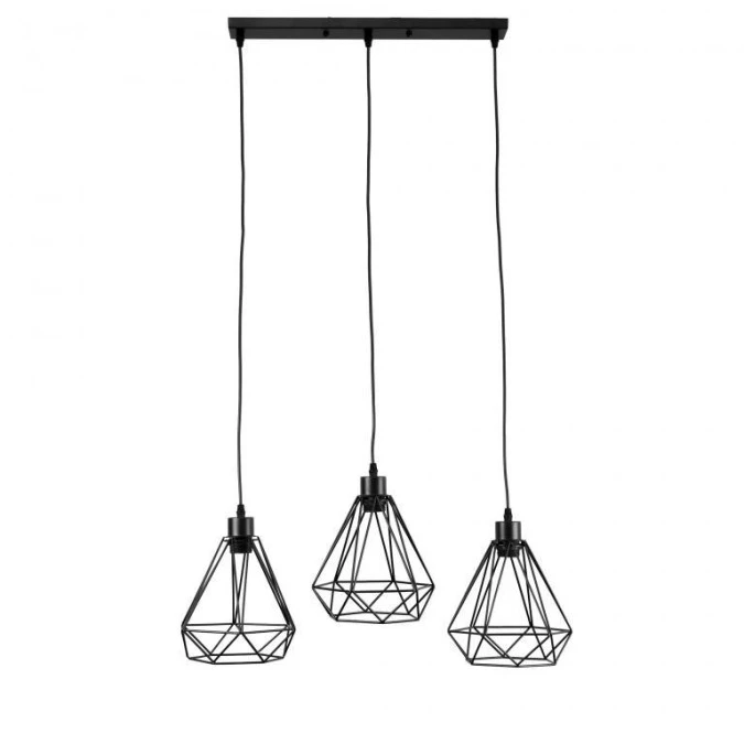 Lampa wisząca ALAMBRA SORO 3xE27 czarna EDO777195 - obrazek 1