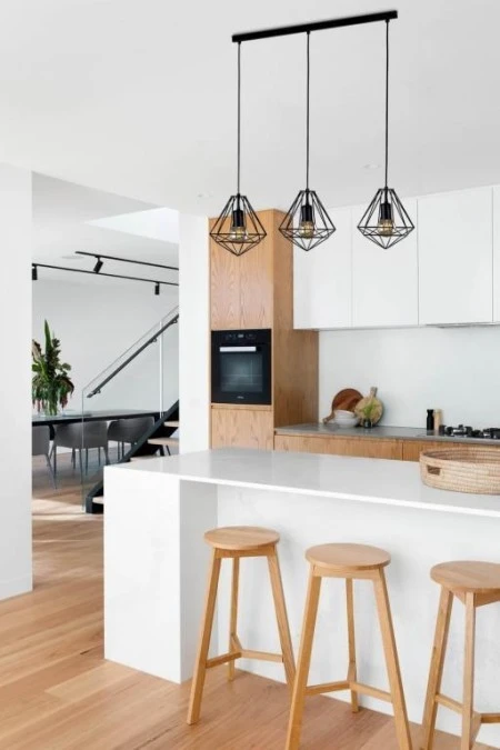Lampa wisząca MARKO, koszykowe klosze na E27, nad blat stołu K‑4004 Kaja Lighting - obrazek 2