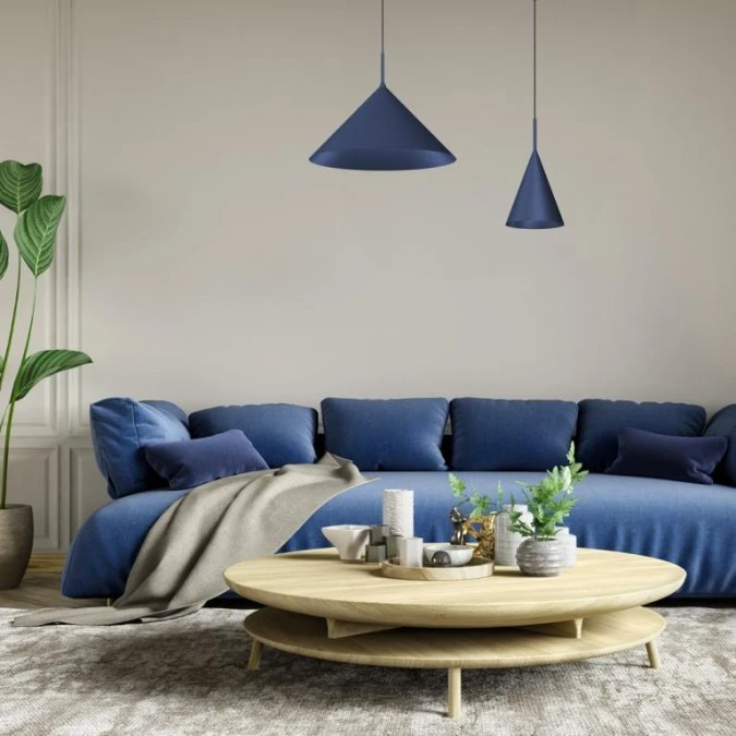 Lampa wisząca CAPITAL NAVY BLUE Ø46cm 1xGX53 MLP0956 Milagro - obrazek 3