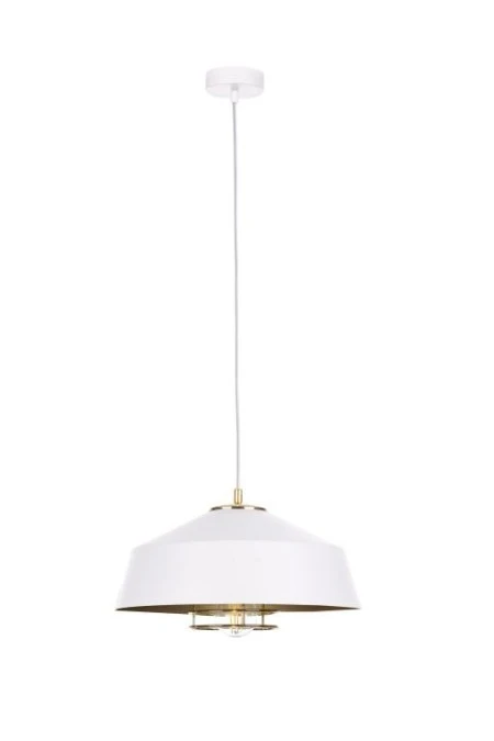 Lampa wisząca nowoczesna loftowa 1xE27 ELECTRA GOLD/WHITE - obrazek 1