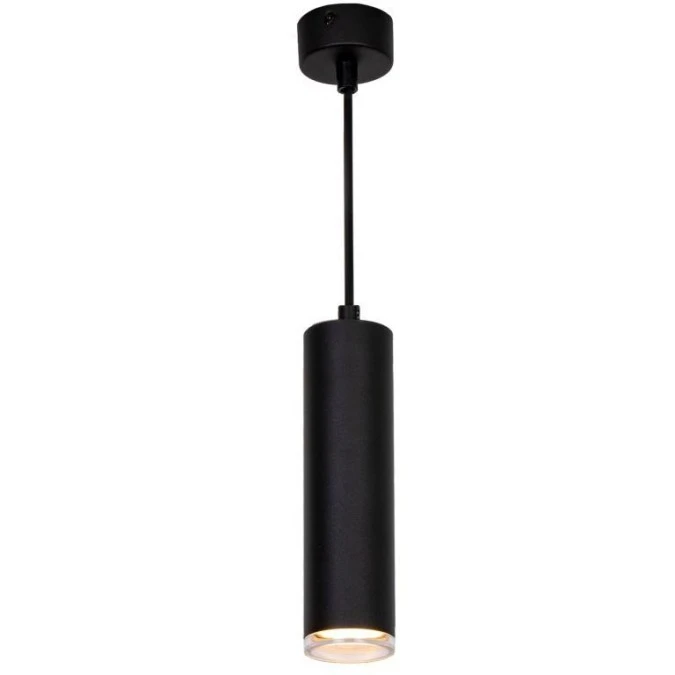Lampa Wisząca Sufitowa LED LUMILED GU10 Żyrandol Reflektor Tuba Zwis IP44 ADERO Czarny 3 Lata Gwarancji - obrazek 1