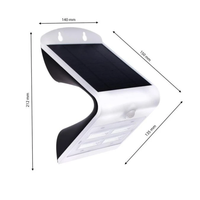 Lampka Solarna Butterfly Biała 3,2W EKO8824 Milagro - obrazek 2