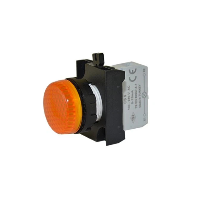 Lampka sygnalizacyjna serii CP z LED, 100‑230V AC, żółta T0‑CP0S0XS - obrazek 1