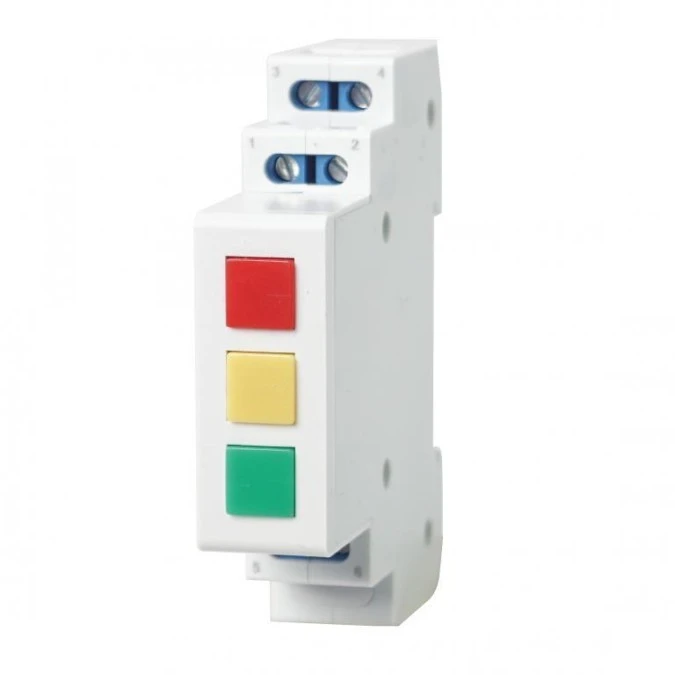 Lampka modułowa 3‑fazowa LCD czerwona/ żółta/ zielona MWN‑3F - obrazek 1