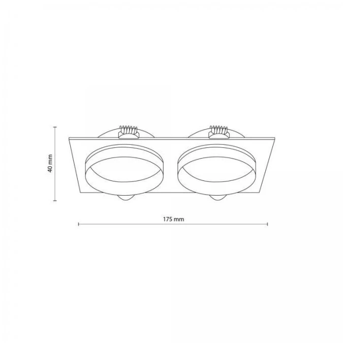 Lampa sufitowa czarna oczko wpuszczane JET BLACK EYE 2* GU 10 6925 TK Lighting - obrazek 3