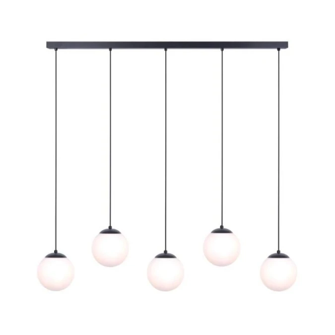 Lampa wisząca, zwisy regulowane na listwie CAMINA, szklane klosze K‑4747 Kaja Lighting - obrazek 1