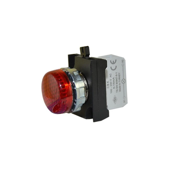 Lampka sygnalizacyjna serii CM z LED, 12‑30V AC/DC, czerwona T0‑CM060XK - obrazek 1