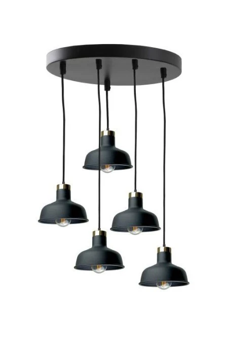 Lampa wisząca nowoczesna 5xE27 HEBE BLACK - obrazek 1