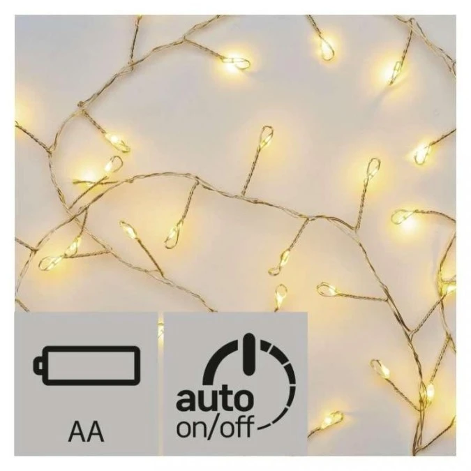 Lampki choinkowe XMAS ZYK 0,9W 100LED 2,4m IP20 ciepły biały D3FW01 - obrazek 1