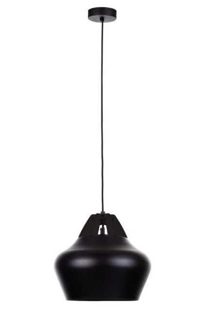 Lampa wisząca nowoczesna 1xE27 NEGRO WOOD BLACK - obrazek 1