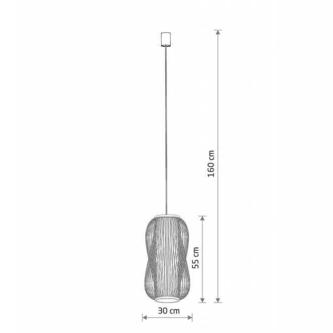 Lampa wisząca PUKET L z kloszem w kolorze naturalnego drewna 11162 Nowodvorski - obrazek 2