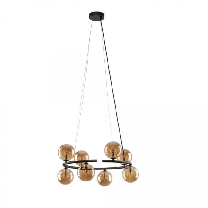 Lampa wisząca z bursztynowymi kloszami ANABELLE 8xG9 6572 TK Lighting - obrazek 1