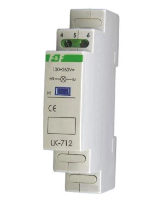 Lampka modułowa 1‑fazowa czerwona 30‑130V AC/DC LK‑712R‑30‑130V - obrazek 3