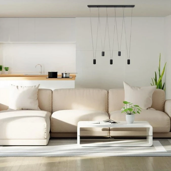 Lampa wisząca Toledo 5xGU10 czarna LP‑432/5P BK Light Prestige - obrazek 3