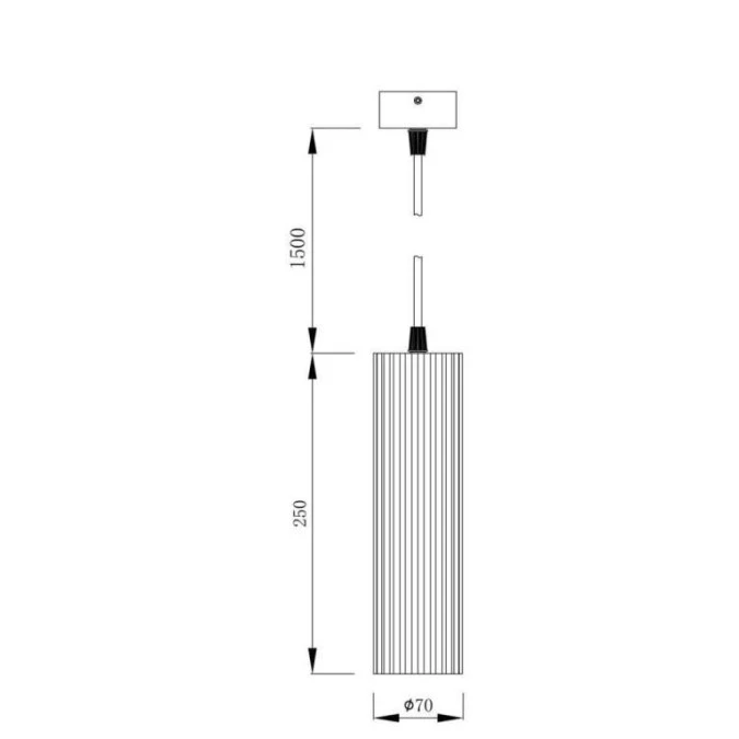 Lampa wisząca Tokio 1 Tuba Biała LP‑787/1P WH Light Prestige - obrazek 2
