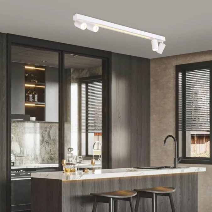 Lampa sufitowa Perugia 4xGU10 + 1xLED biała LP‑0703/4C WH Light Prestige - obrazek 3
