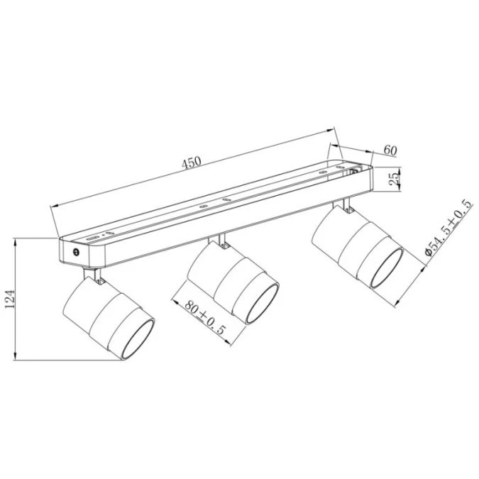 Lampa sufitowa spot Anillo 3 biały LP‑770/3W WH Light Prestige - obrazek 2