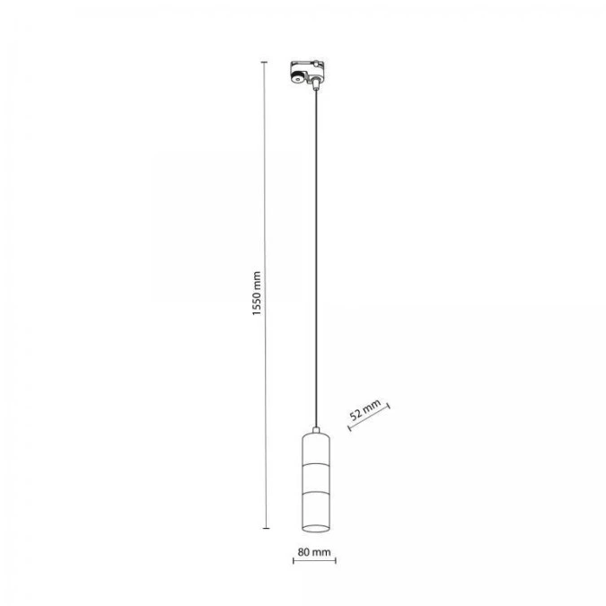 Lampa reflektor na szynę TRACER 1 obwodowy Czarny / złoty 4929 TK Lighting - obrazek 2