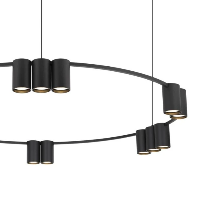 Lampa wisząca (koło) GENESIS BLACK 15xGU10 ML0376 Milagro - obrazek 2