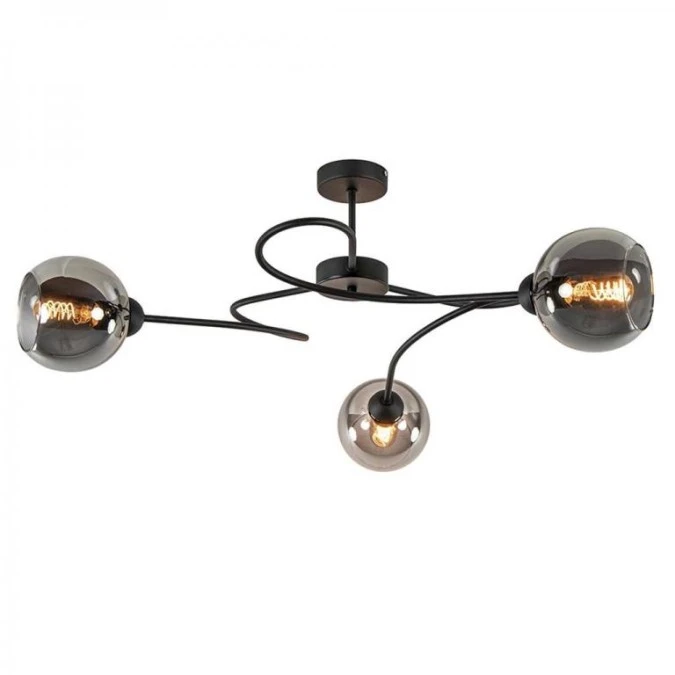 Lampa sufitowa nowoczesna 3xE27 BLOM BLACK - obrazek 1