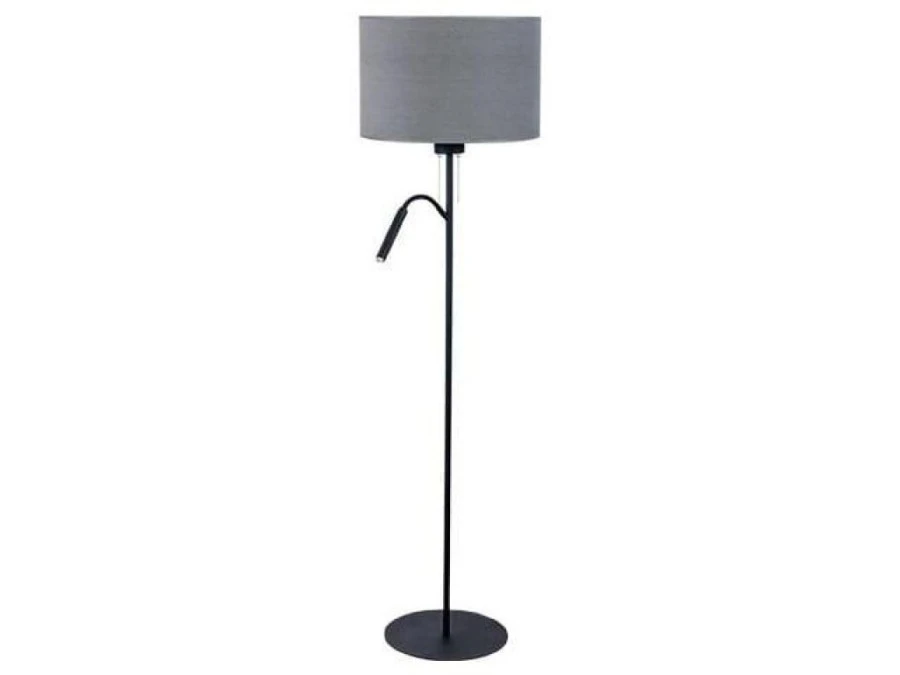 LAMPA PODŁOGOWA HOTEL PLUS SZARO‑CZARNA Z WYSIEGNIKIEM DO CZYTANIA 9072 Nowodvorski - obrazek 1