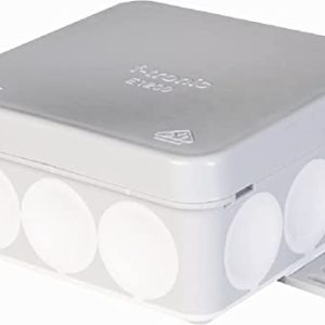 Kopp Wiatroszczelna puszka rozgałęźna natynkowa do wilgotnych pomieszczeń z membraną przebiciową 80 x 37 mm, szara, 347101008 Kopp Wiatroszczelna puszka rozgałęźna natynkowa do wilgotnych pomieszczeń z membraną przebiciową 80 x 37 mm, szara, 347101008