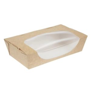 Colpac Pojemniki na sałatki z zamknięciem typu Kraft oknem 1000 ml / 35 uncji (opakowanie 200 szt.) Colpac Pojemniki na sałatki z zamknięciem typu Kraft oknem 1000 ml / 35 uncji (opakowanie 200 szt.)