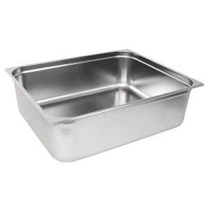 Vogue, Stal nierdzewna GN 2/1 patelnia 200 mm 650 x 530 pojemnik na żywność restauracja Vogue, Stal nierdzewna GN 2/1 patelnia 200 mm 650 x 530 pojemnik na żywność restauracja
