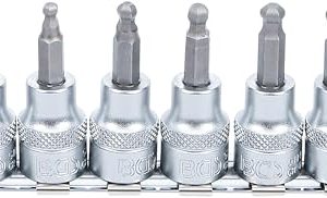 BGS 5109 Zestaw nasadek do bitów 10 mm (3/8″) gniazdo sześciokątne z głowicą kulkową 3 8 6 szt. BGS 5109 Zestaw nasadek do bitów 10 mm (3/8″) gniazdo sześciokątne z głowicą kulkową 3 8 6 szt.