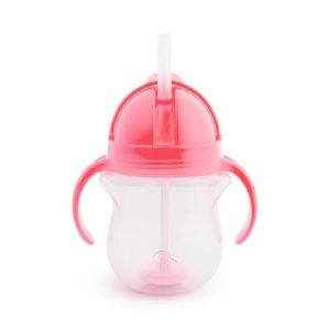 Munchkin Kubek Niekapek Ze Słomką Flexi Straw – 207 ml – Różowy Munchkin Kubek Niekapek Ze Słomką Flexi Straw – 207 ml – Różowy