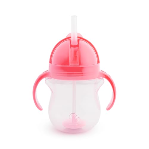 Munchkin Kubek Niekapek Ze Słomką Flexi Straw – 207 ml – Różowy