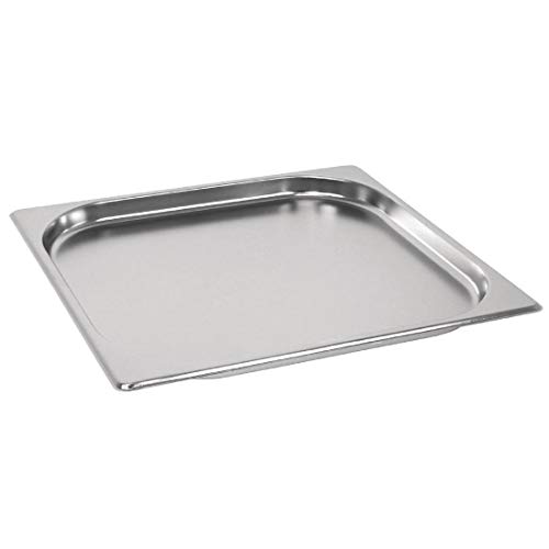 Vogue Stal nierdzewna GN 2/3 patelnia 20 mm 325 x 354 pojemnik na żywność restauracja - obrazek 1